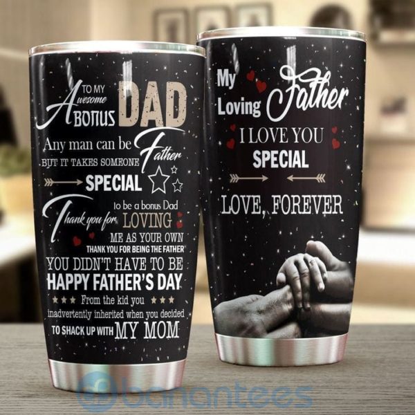 Gift For Dad To My Awesome Bonus Dad Tumbler Product Photo