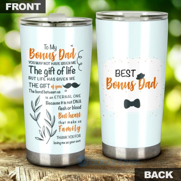 Gift For Dad To My Bonus Dad Thank You So Much Tumbler Product Photo
