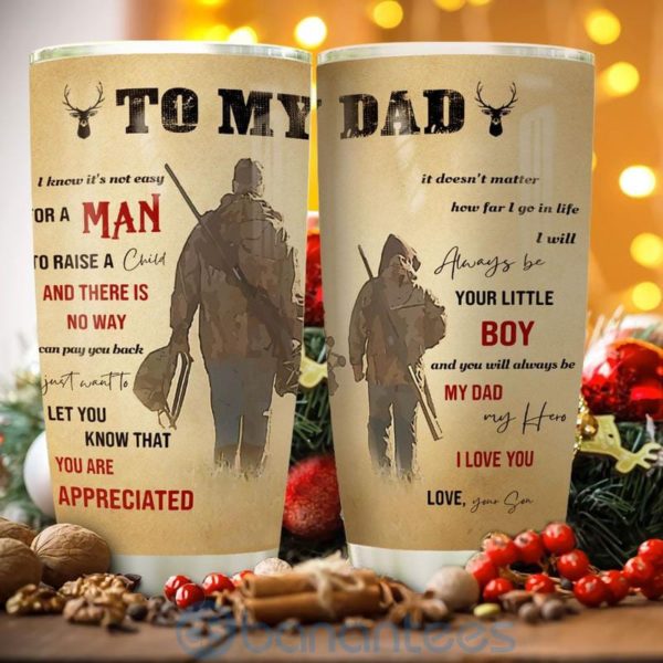 Gift For Dad To My Dad Deer Hunting Tumbler Product Photo
