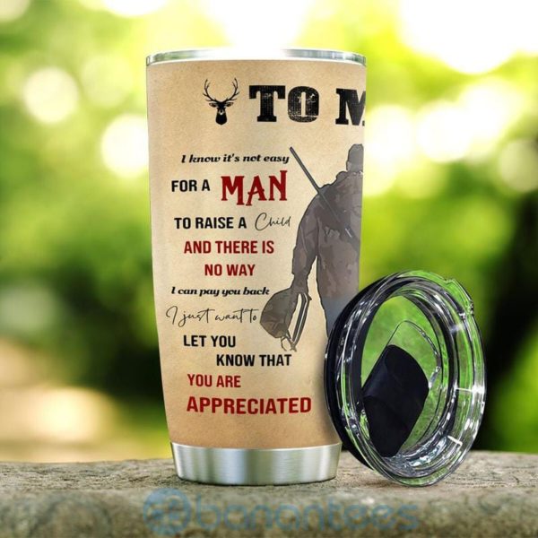 Gift For Dad To My Dad Deer Hunting Tumbler Product Photo