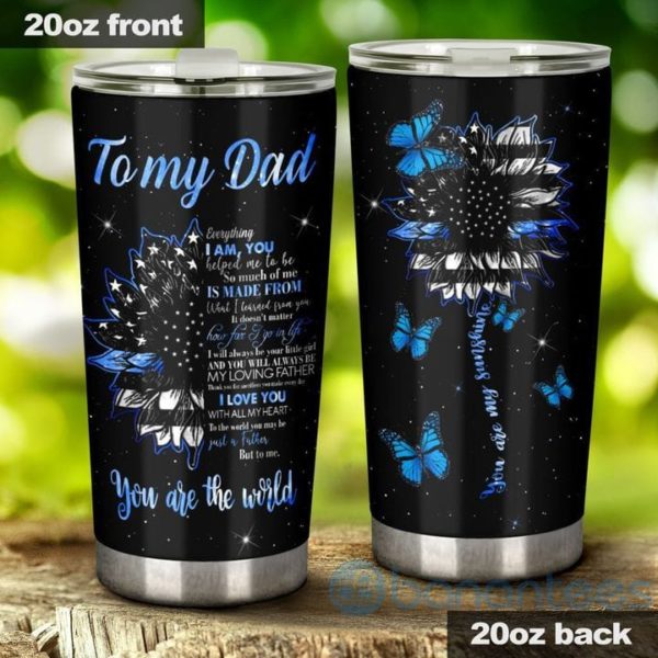 Gift For Dad To My Police Dad You Are The World Tumbler Product Photo