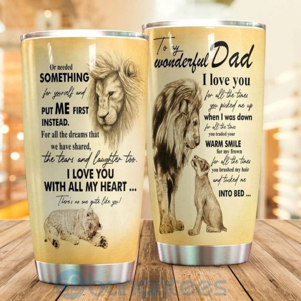 Gift For Dad To My Wonderful Lion Dad Tumbler Product Photo