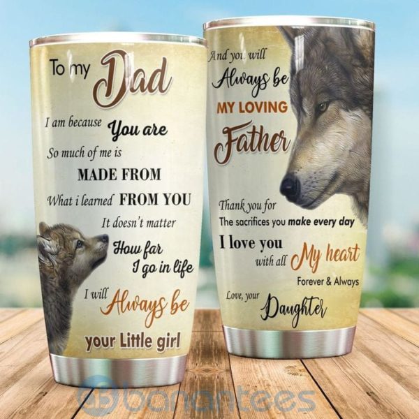 Gift For Dad Wolf My Loving Father Tumbler Product Photo