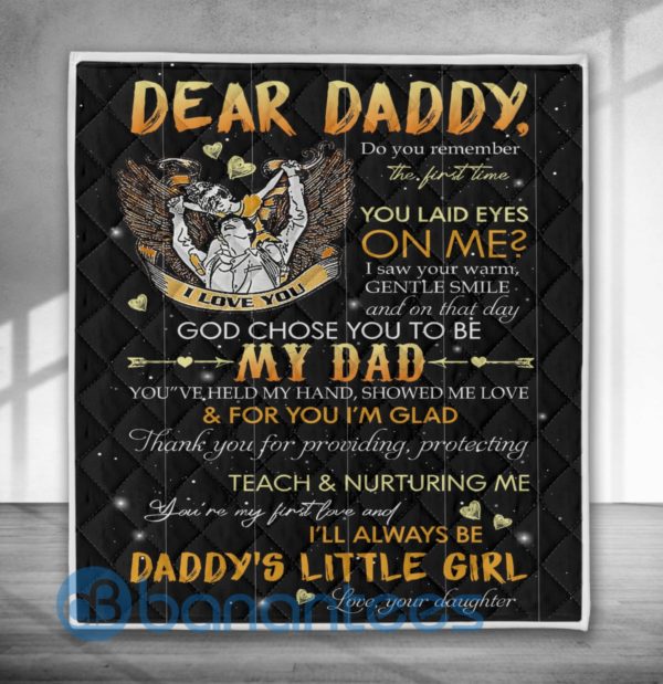 Gift For Dad, Daddy's Little Girl Quilt Blanket Product Photo
