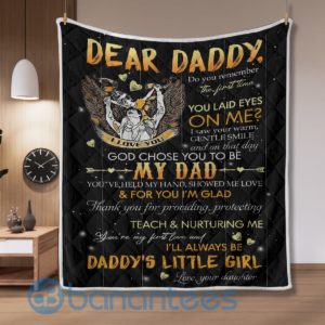 Gift For Dad, Daddy's Little Girl Quilt Blanket Product Photo
