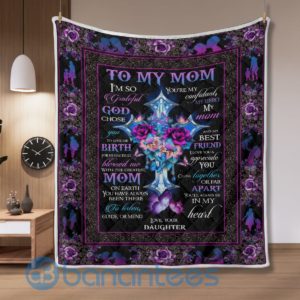 Gift For Mom, Cross Butterfly Quilt Blanket Product Photo