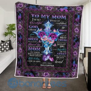 Gift For Mom, Cross Butterfly Quilt Blanket Product Photo