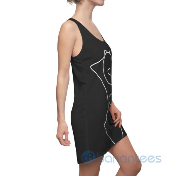 Girl Line Art Simple Design Black Racerback Dress For Women Product Photo
