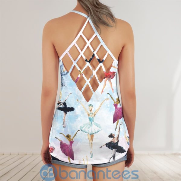 God Say You Are Ballet Christian Praise Dancing Rose Lover Criss Cross Tank Top Product Photo