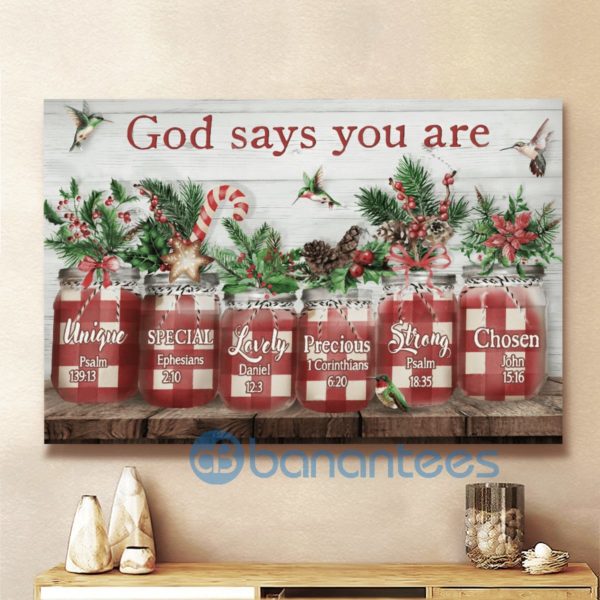 God Says You Are Christmas Jesus Christmas Decoration Wall Art Canvas Product Photo