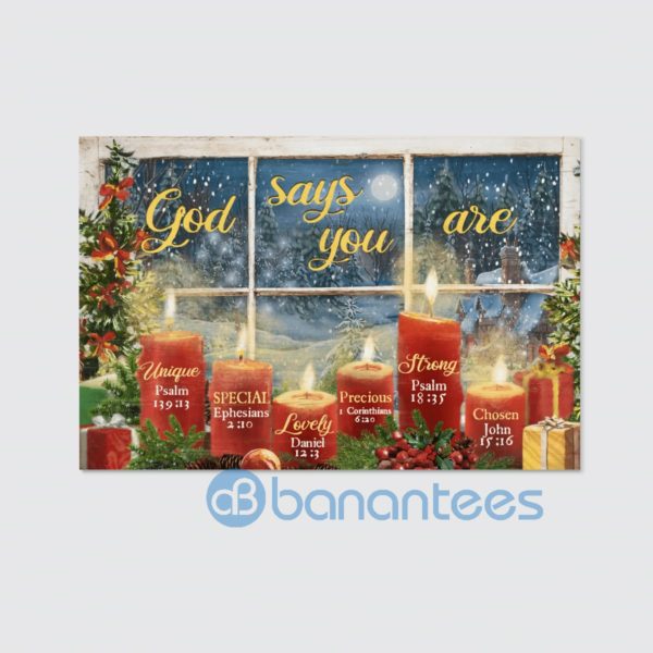 God Says You Are Christmas Jesus Wall Art Canvas Product Photo