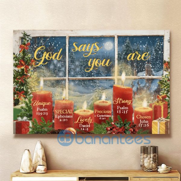 God Says You Are Christmas Jesus Wall Art Canvas Product Photo