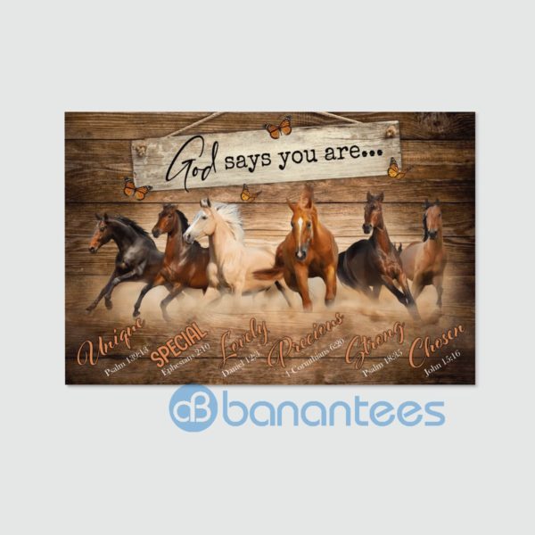 God Says You Are Horse Wall Art Canvas Product Photo