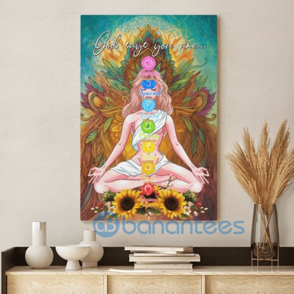 God Says You Are Yoga Yogi Wall Art Canvas Product Photo