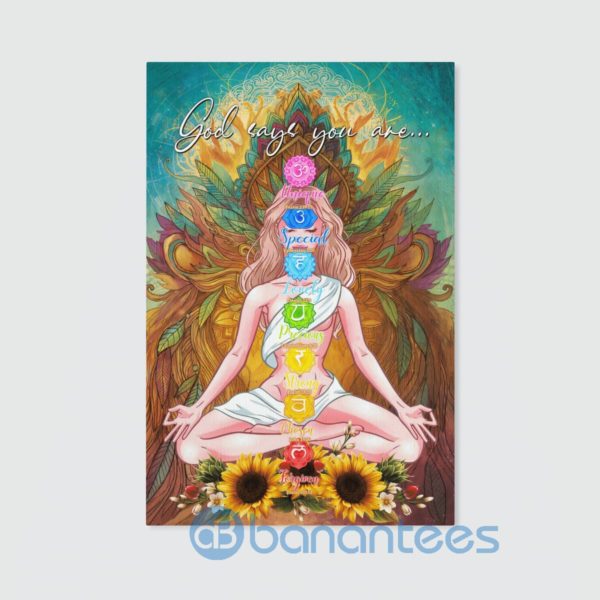 God Says You Are Yoga Yogi Wall Art Canvas Product Photo