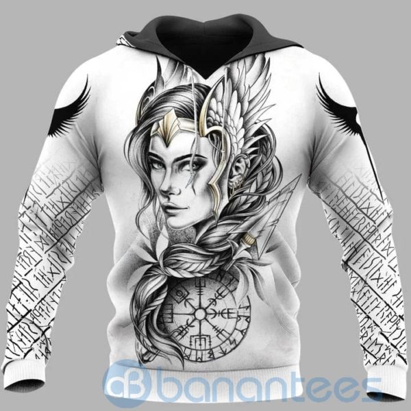Goddess Freya Vegvisir Viking Hoodie All Over Printed 3D Hoodie Product Photo