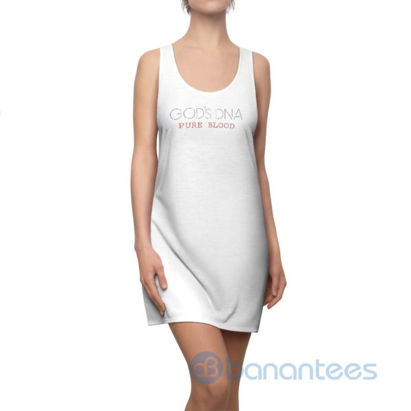 God's DNA Pure Blood White Racerback Dress For Women Product Photo