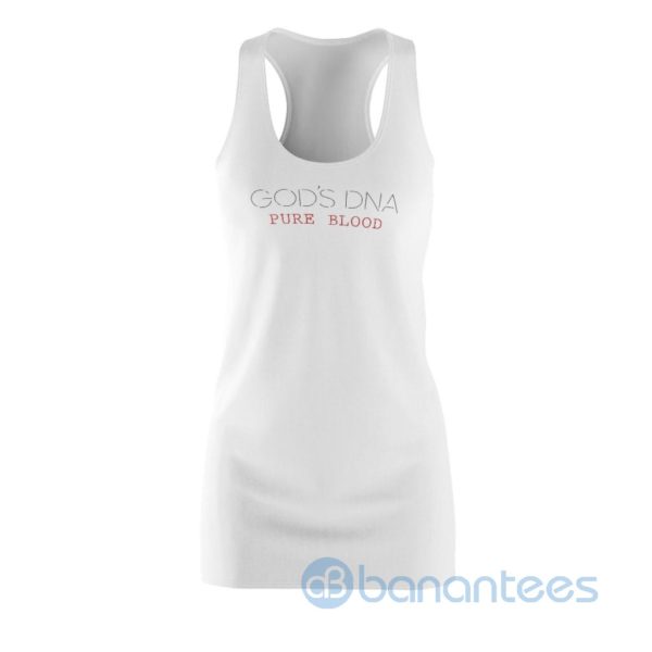 God's DNA Pure Blood White Racerback Dress For Women Product Photo
