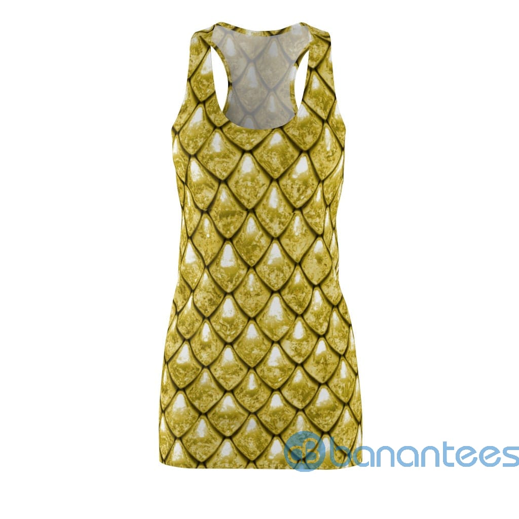 gold-dragon-scales-all-over-printed-racerback-dress-for-women-2-sDcH1.jpg Gold Dragon Scales All Over Printed Racerback Dress For Women Product Photo