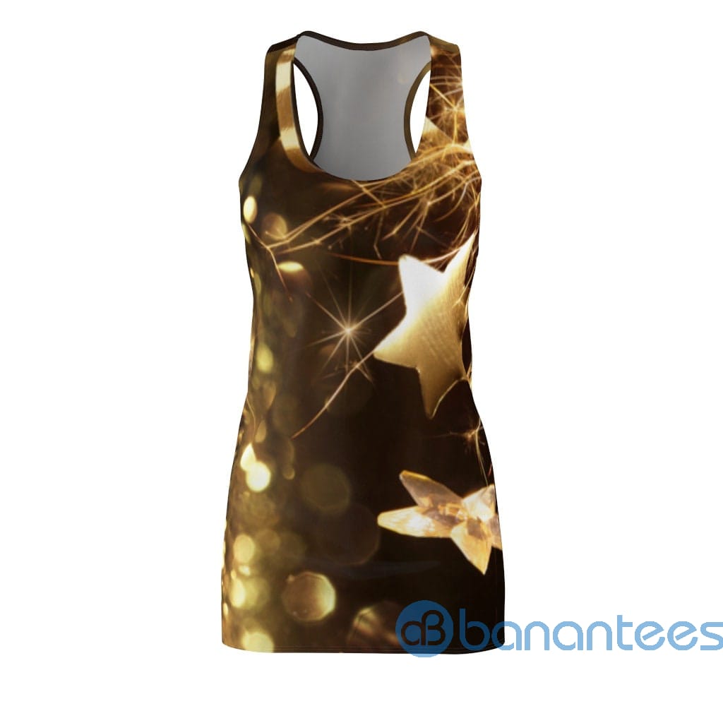 gold-stars-in-dark-night-racerback-dress-for-women-1-IjIE3.jpg Gold Stars In Dark Night Racerback Dress For Women Product Photo