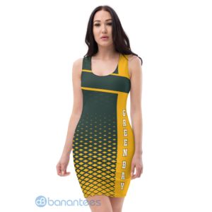 Green Bay Fashion Green Yellow Racerback Dress For Women Product Photo