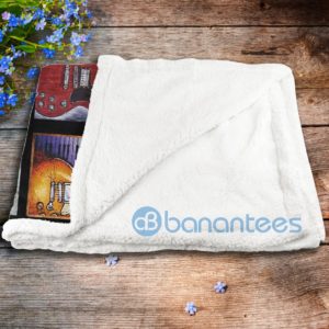 Guitars Paint Art Sherpa Blanket Product Photo