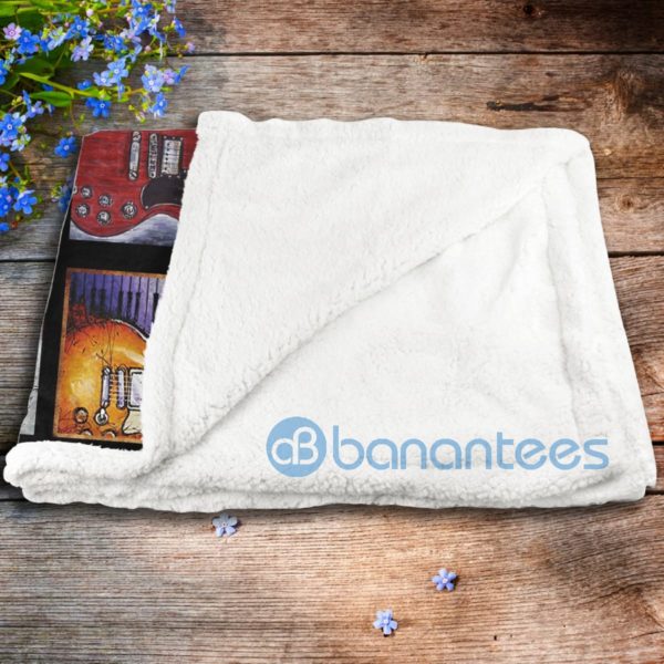 Guitars Paint Art Sherpa Blanket Product Photo