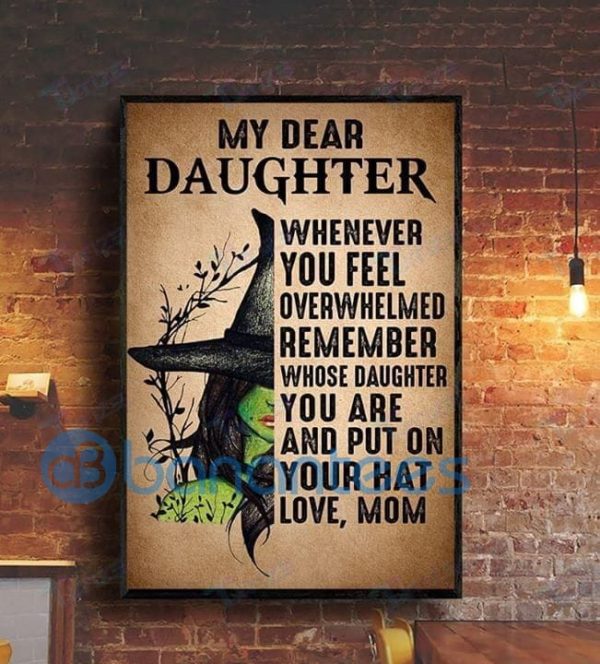 Halloween Witch My Dear Daughter Wall Art Print Poster Product Photo