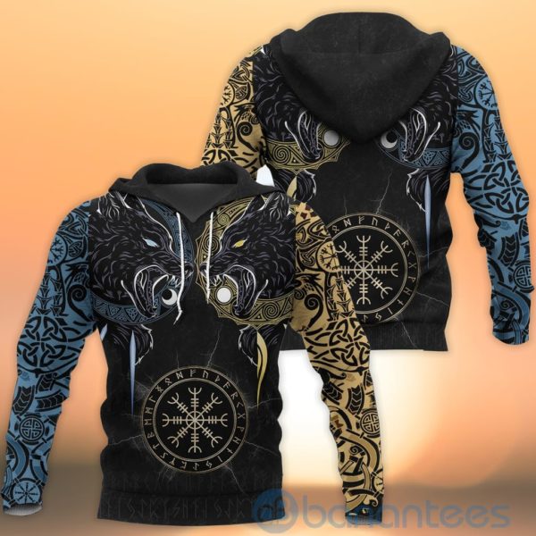 Hati And Skoll Viking All Over Printed 3D Hoodie Product Photo