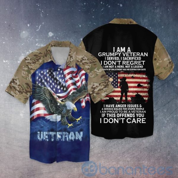 Hawaiian Shirt Veterant Eagle Product Photo