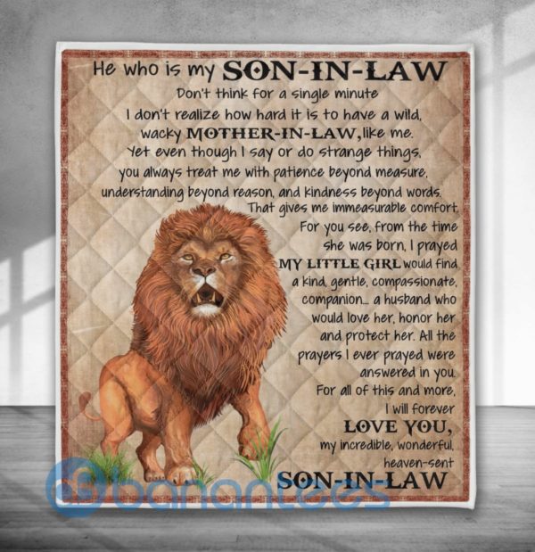 He Who Is My Son In Law Lion Quilt Blanket Product Photo