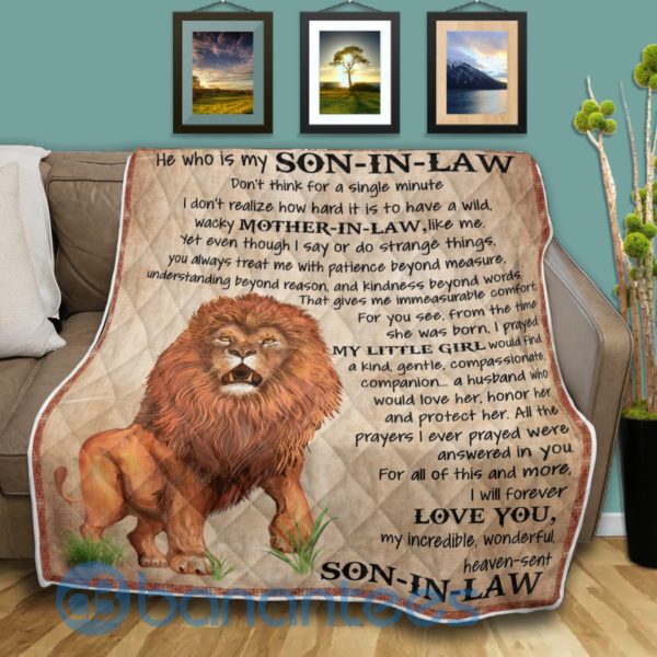 He Who Is My Son In Law Lion Quilt Blanket Product Photo
