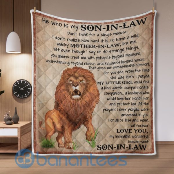 He Who Is My Son In Law Lion Quilt Blanket Product Photo
