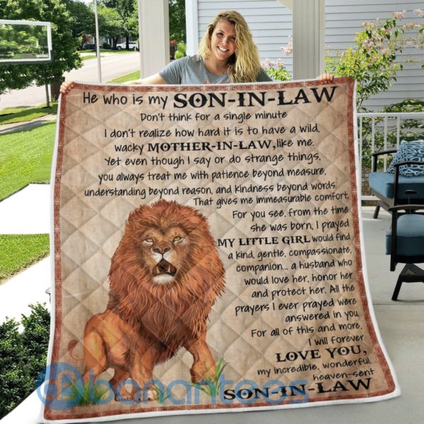 He Who Is My Son In Law Lion Quilt Blanket Product Photo