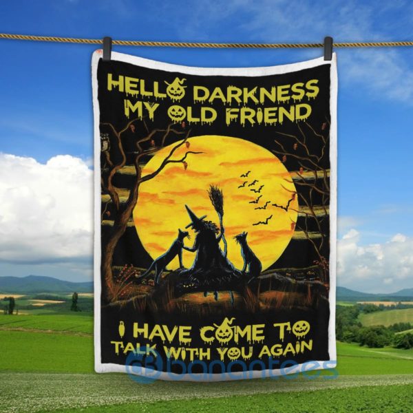 Hello My Darkness Halloween Sherpa Blanket Product Photo
