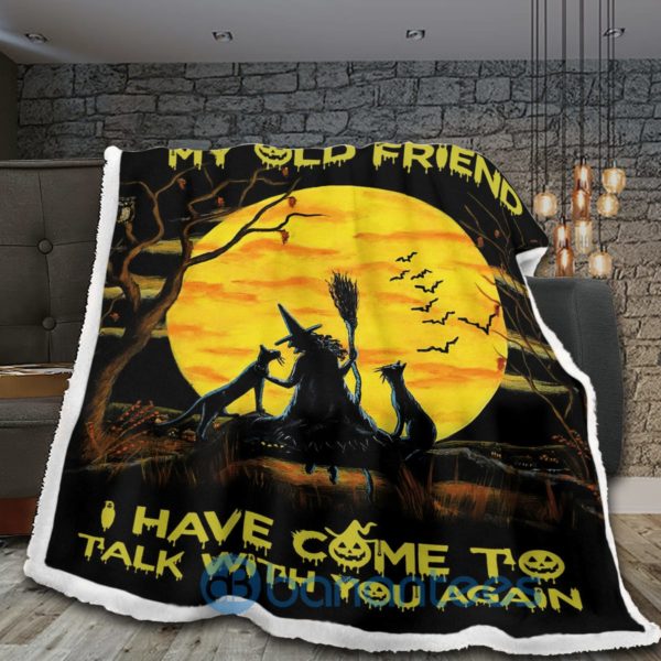 Hello My Darkness Halloween Sherpa Blanket Product Photo