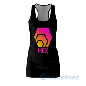 HEX Logo Simple Design Black Racerback Dress For Women Product Photo
