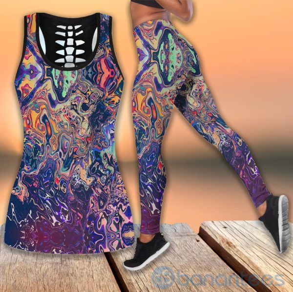 Hippie Art Tank Top Legging Set Outfit Product Photo