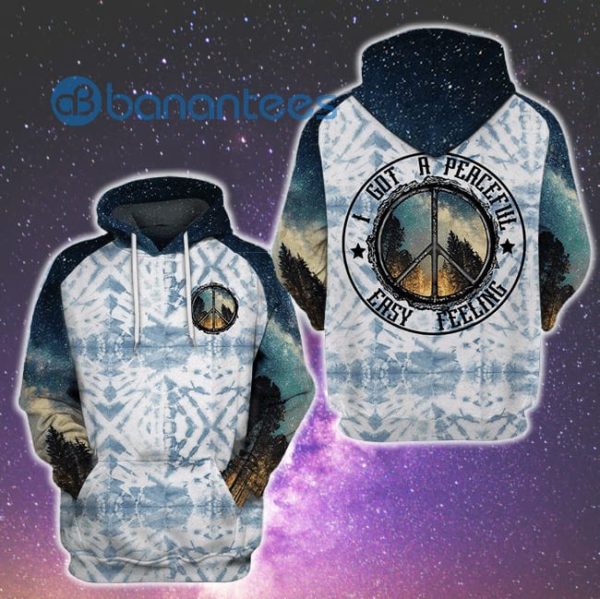 Hippie Camping I Got A Peaceful Easy Feeling All Over Print Hoodie Product Photo