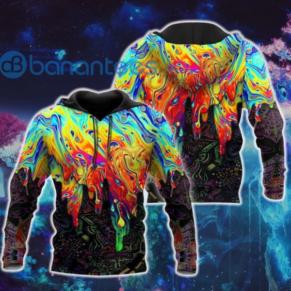 Hippie Colorful All Over Printed All Over Print Hoodie Product Photo