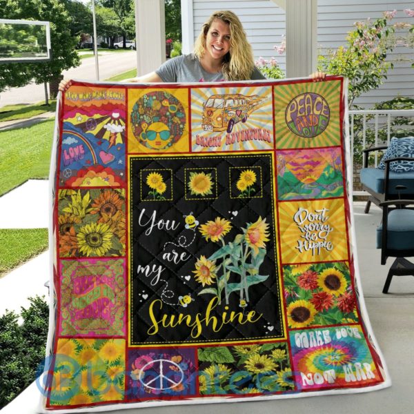 Hippie Hippy Design Quilt Blanket Product Photo
