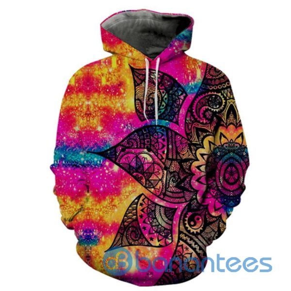 Hippie Mandala Art Design All Over Print Hoodie Product Photo