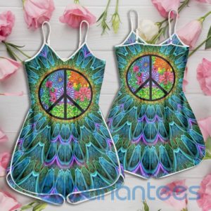 Hippie Peace Flower Rompers For Women Product Photo