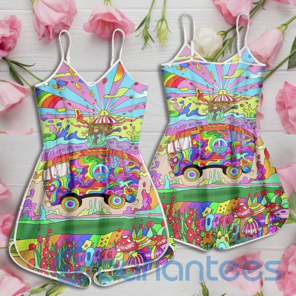 Hippie Psychedelic Color Pattern Rompers For Women Product Photo