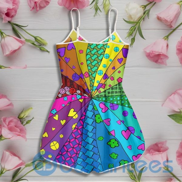 Hippie Sunflower Pattern Rompers For Women Product Photo