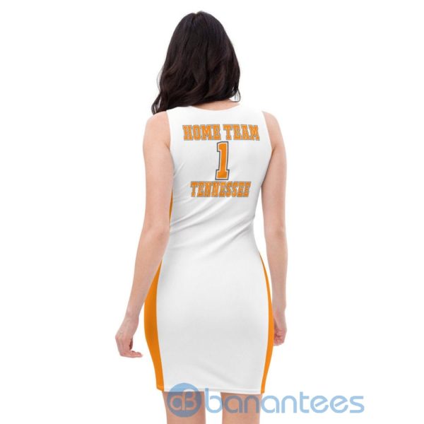 Hometeam Tennessee 1 Baseball White Orange Racerback Dress For Women Product Photo