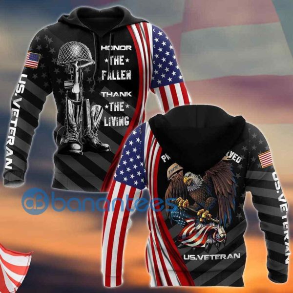 Honor The Fallen Thank The Living All Over Print Hoodie Product Photo