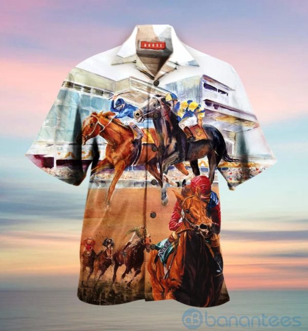 Horse Racing Hawaiian Shirt Product Photo