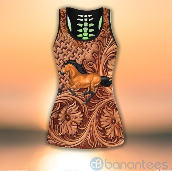 Horse Rattan Tank Top Legging Set Outfit Product Photo