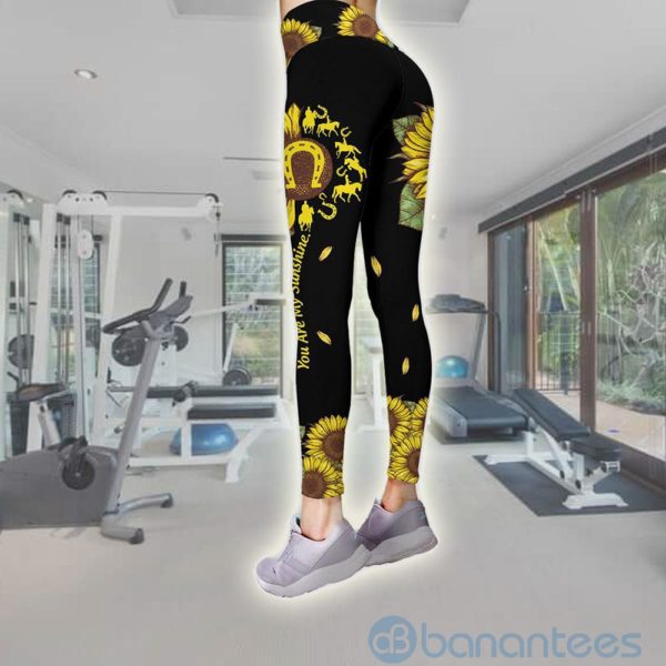 Horse Sunfower Tank Top Legging Set Outfit Product Photo